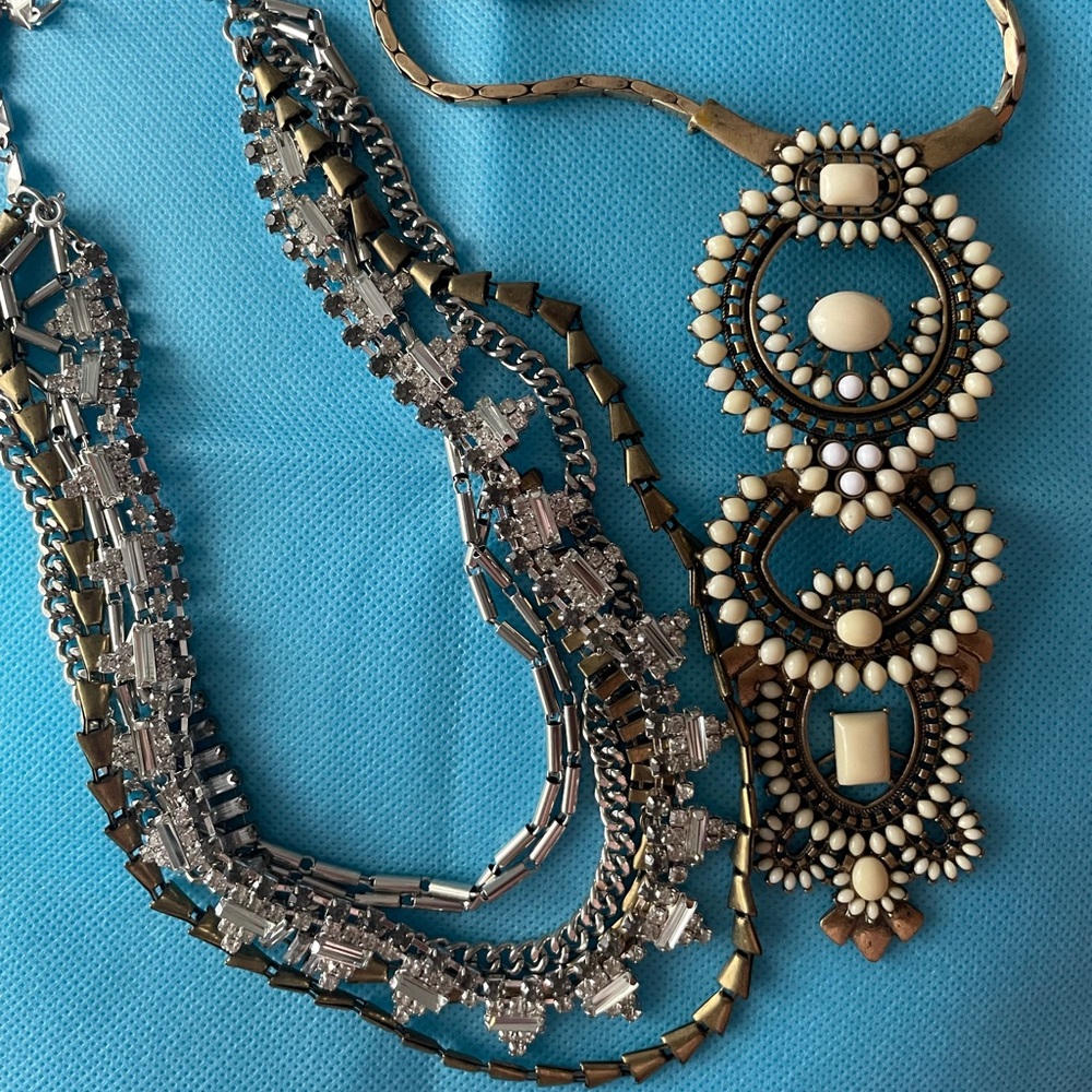 Stella & dot Havana pendant and Inspired- Sutton mixed metal necklace